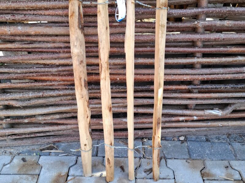 nr 149 schapenhek kastanje 80 cm hoog - latafstand 8 cm - reststuk 30 cm