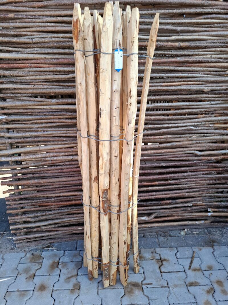 nr148 schapenhek kastanje 150 cm hoog - latafstand 8 cm - reststuk 250 cm