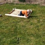 Schapenhek poort kastanje enkel 100 breed x 120 hoog