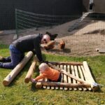 Schapenhek poort kastanje enkel 100 breed x 120 hoog