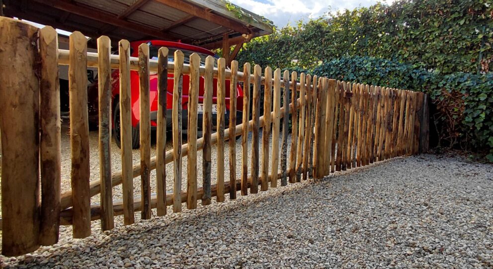 Schapenhek poort kastanje dubbel 180 cm breed x 80 cm hoog