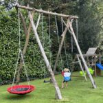 Kastanje paal 400 cm lang, diameter 13-16 cm, ongepunt