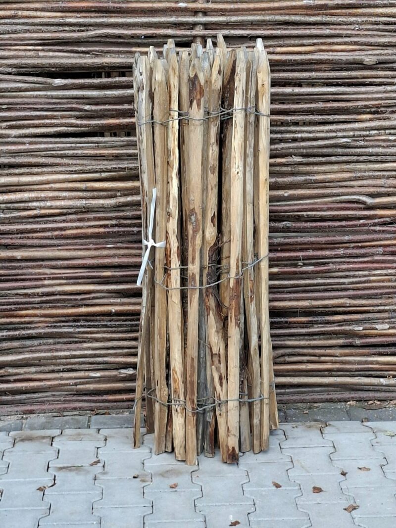 nr 167 schapenhek kastanje - 120 cm hoog - latafstand 8 cm - 440 cm lang