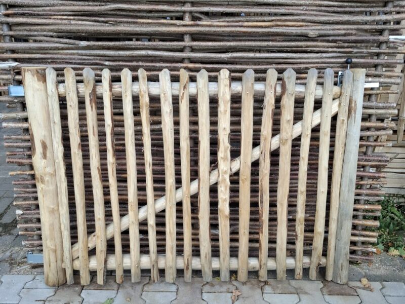 nr 80 schapenhek poort kastanje 144 cm breed x 100 cm hoog - linksdraaiend