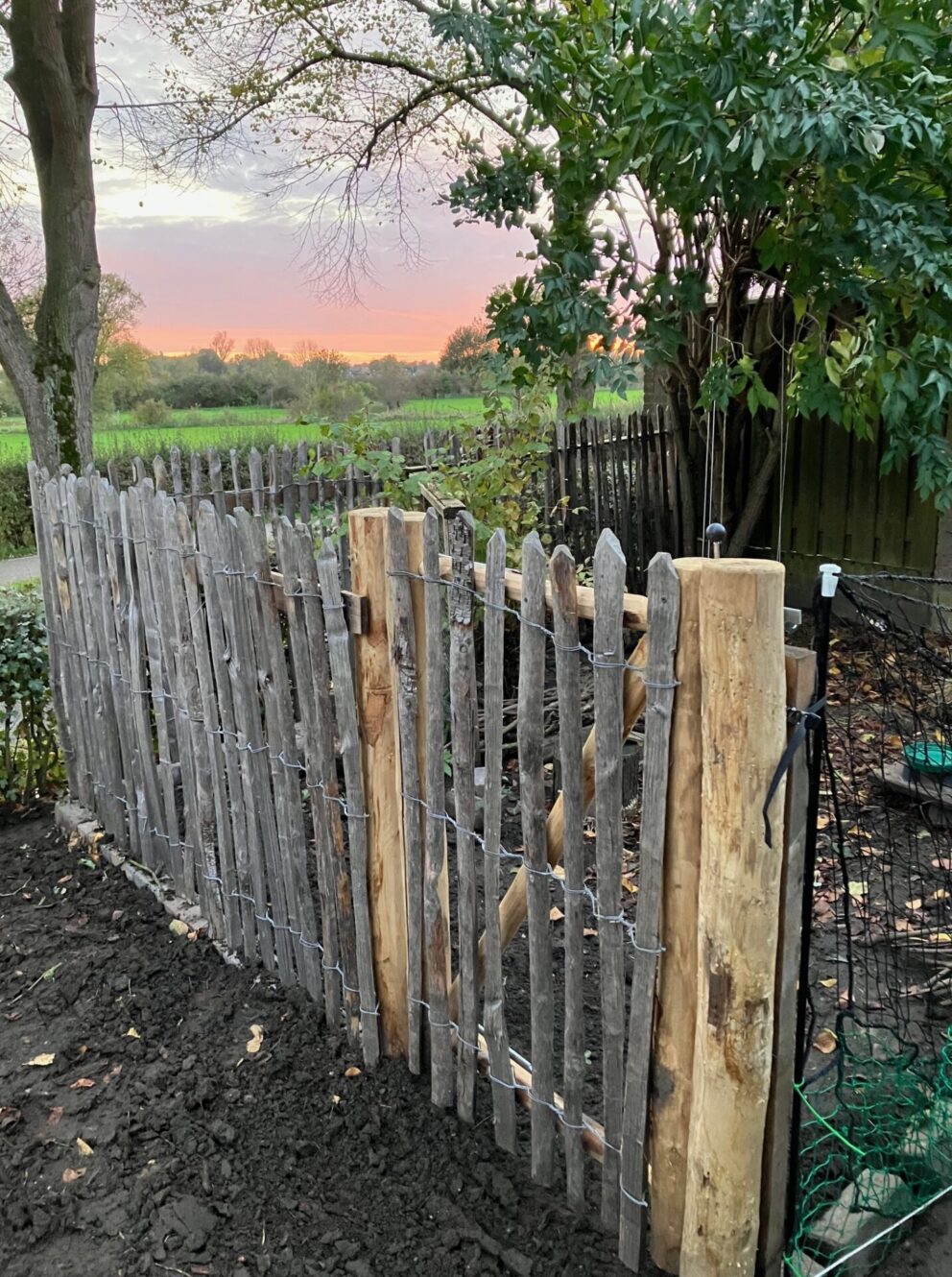 Raamwerkpoort kastanje enkel 80 cm breed x 120 cm hoog