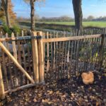 Raamwerkpoort kastanje enkel 80 cm breed x 120 cm hoog