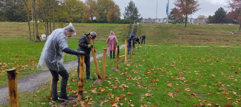 Kastanje paal 150/160 cm lang, diameter 7/9 cm, gepunt