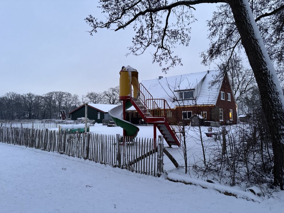 Sneeuw foto's met drone