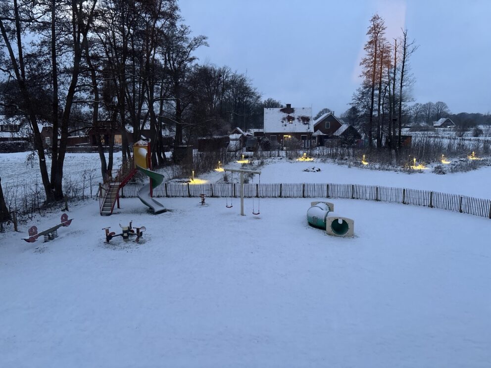 Sneeuw foto's met drone