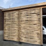 Vlechtscherm kastanje 100H x 180B en vlechtscherm kastanje 180H x 180B