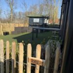 Robinia schapenhek 100 cm hoog, latafstand 4 cm, chalet