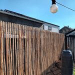 Frans schapenhek kastanje 200 cm hoog, latafstand 2 cm, 3 meter rol