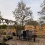 Vlechtscherm kastanje 100H x 180B, vlechtscherm kastanje 180H x 180B