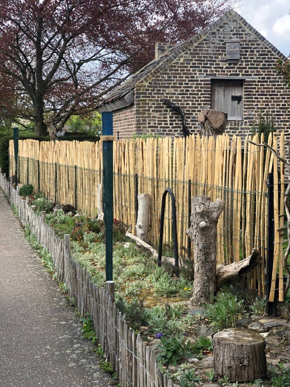 Frans schapenhek kastanje 150 cm hoog, latafstand 4 cm, 2x5 meter rol