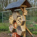 Kastanje balk rustiek bezaagd (8x8x250 cm), kastanje balk rustiek bezaagd (10x10x250 cm), kastanje plank gezaagd (2x15x250 cm) en kastanje plank gezaagd (3x15x250 cm), insectenhotel