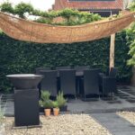 Kastanje paal 350 cm lang, diam. 13-16 cm, ongepunt, eethoek, terras