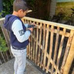 Schapenhek poort kastanje enkel 120 breed x 100 hoog (cm)