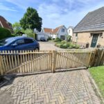 Schapenhek poort kastanje dubbel 200B x 100H (cm)