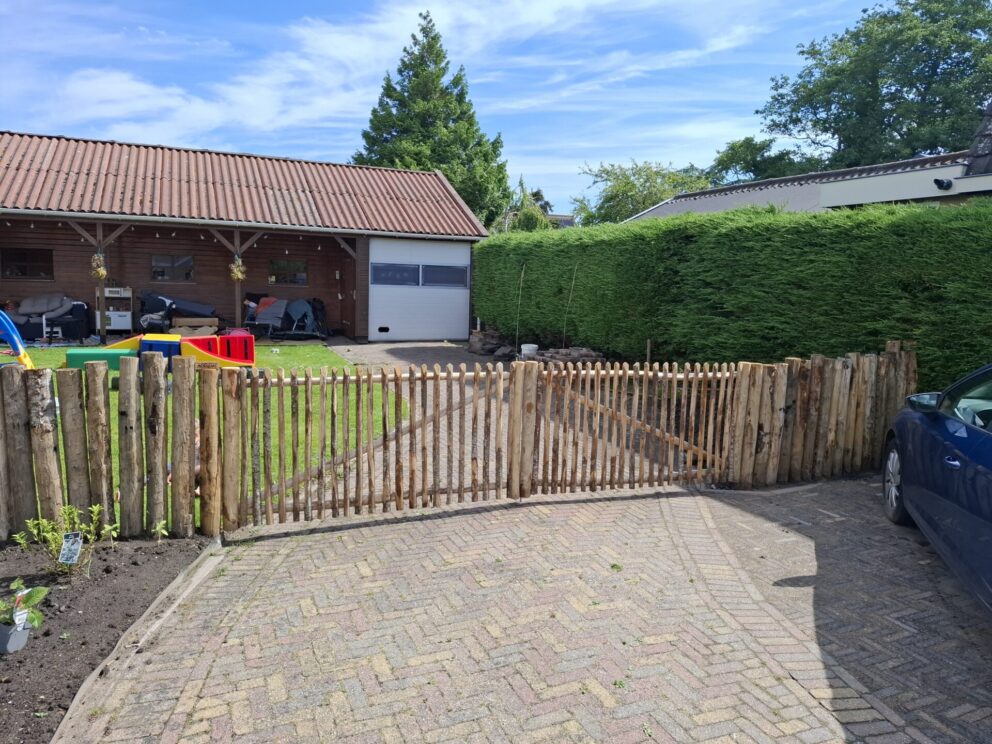 Schapenhek poort kastanje dubbel 200B x 100H (cm)