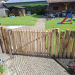 Schapenhek poort kastanje dubbel 200B x 100H (cm)