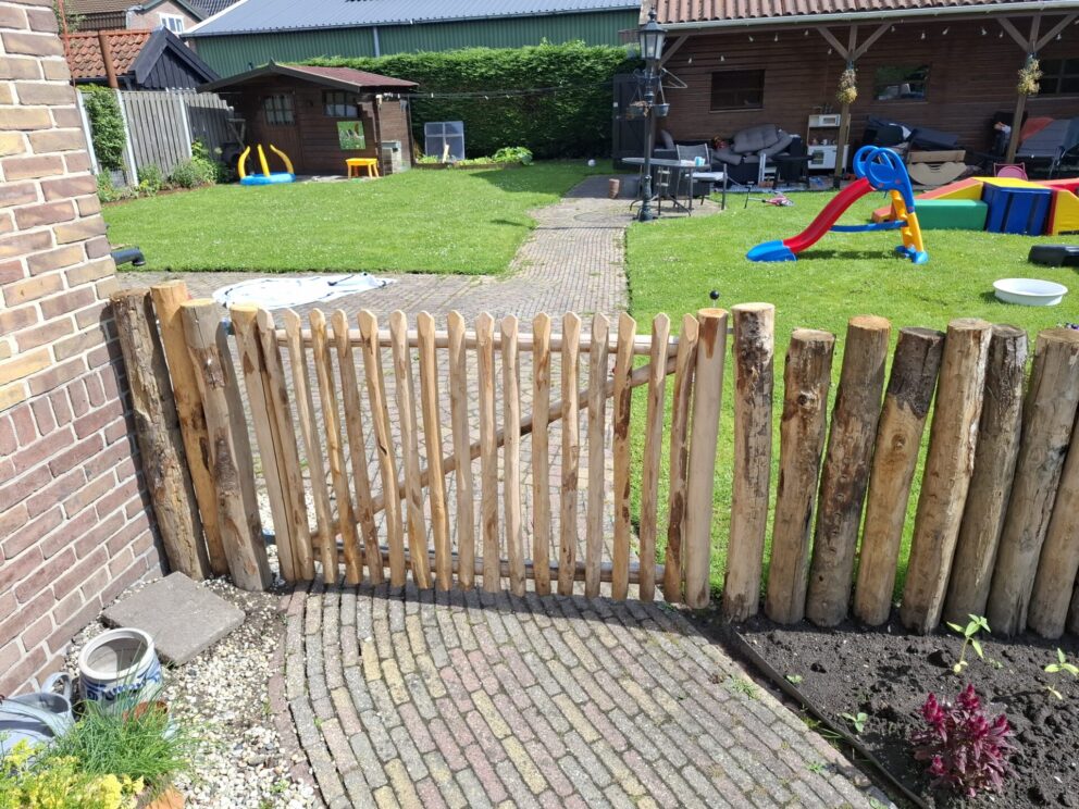 Schapenhek poort kastanje dubbel 200B x 100H (cm)