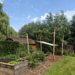 Kastanje paal 400 cm lang, diam. 10-12 cm, ongepunt