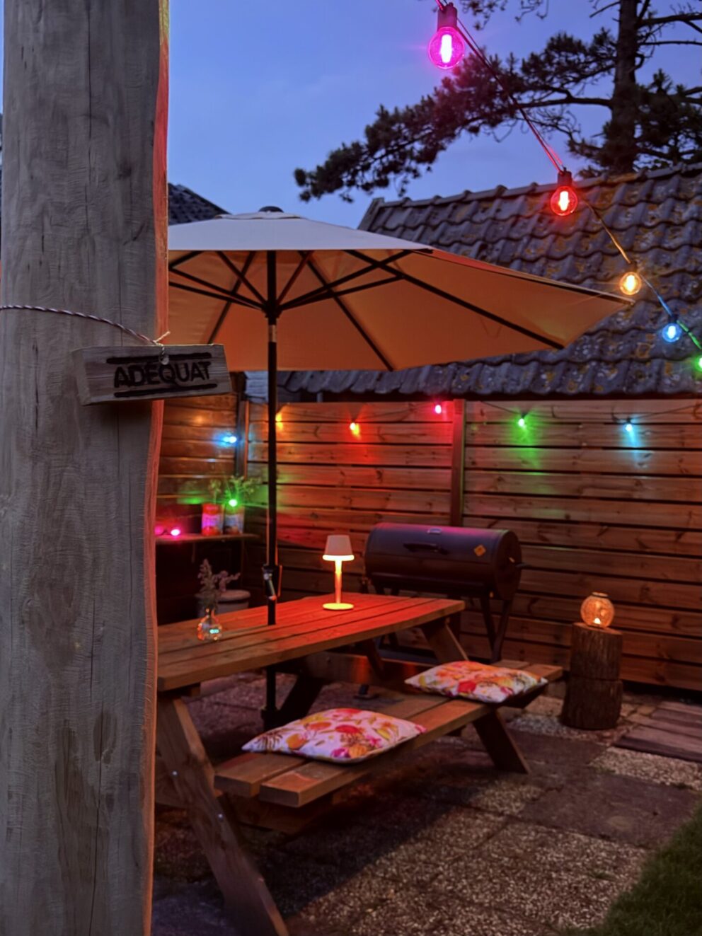 Gezellige sfeer in de tuin
