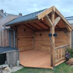 Kastanje plank mes en groef 2,5 x 11 x 250 cm, veranda