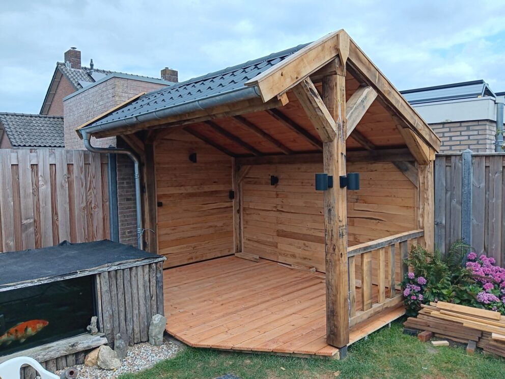 Kastanje plank mes en groef 2,5 x 11 x 250 cm, veranda