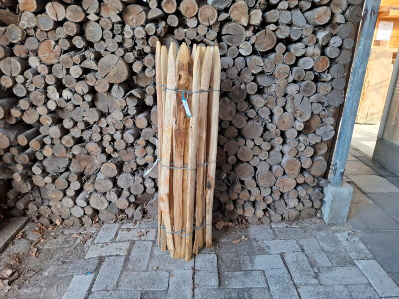 Nr 116 Schapenhek kastanje 100 cm hoog, latafstand 8 cm. Lengte 200 cm