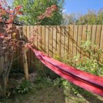 Robinia paal 300 cm lang, diam. 12-14 cm,geschild gepunt, hangmat