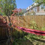Robinia paal 300 cm lang, diam. 12-14 cm,geschild gepunt, hangmat
