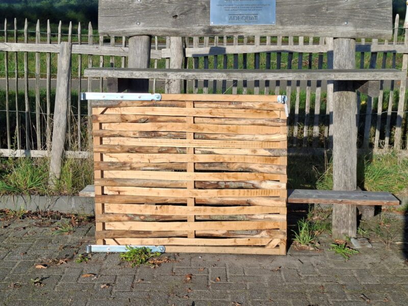 nr 62 vlechtscherm poort kastanje 100 cm hoog en 120 cm breed